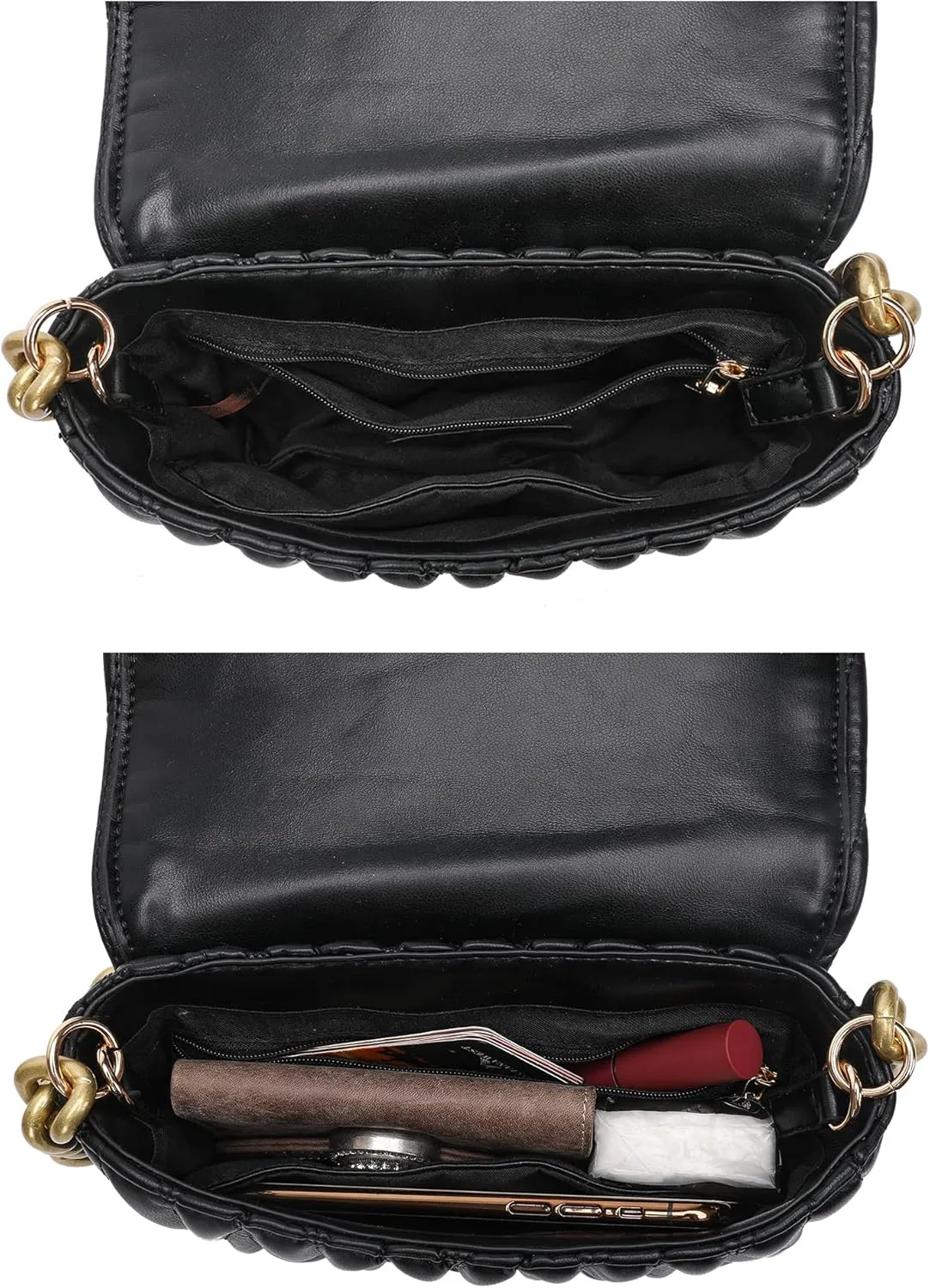 Montana West Quilted Handbags for Women Crossbody Bags Trendy Small Purses and Top Handle Handbags