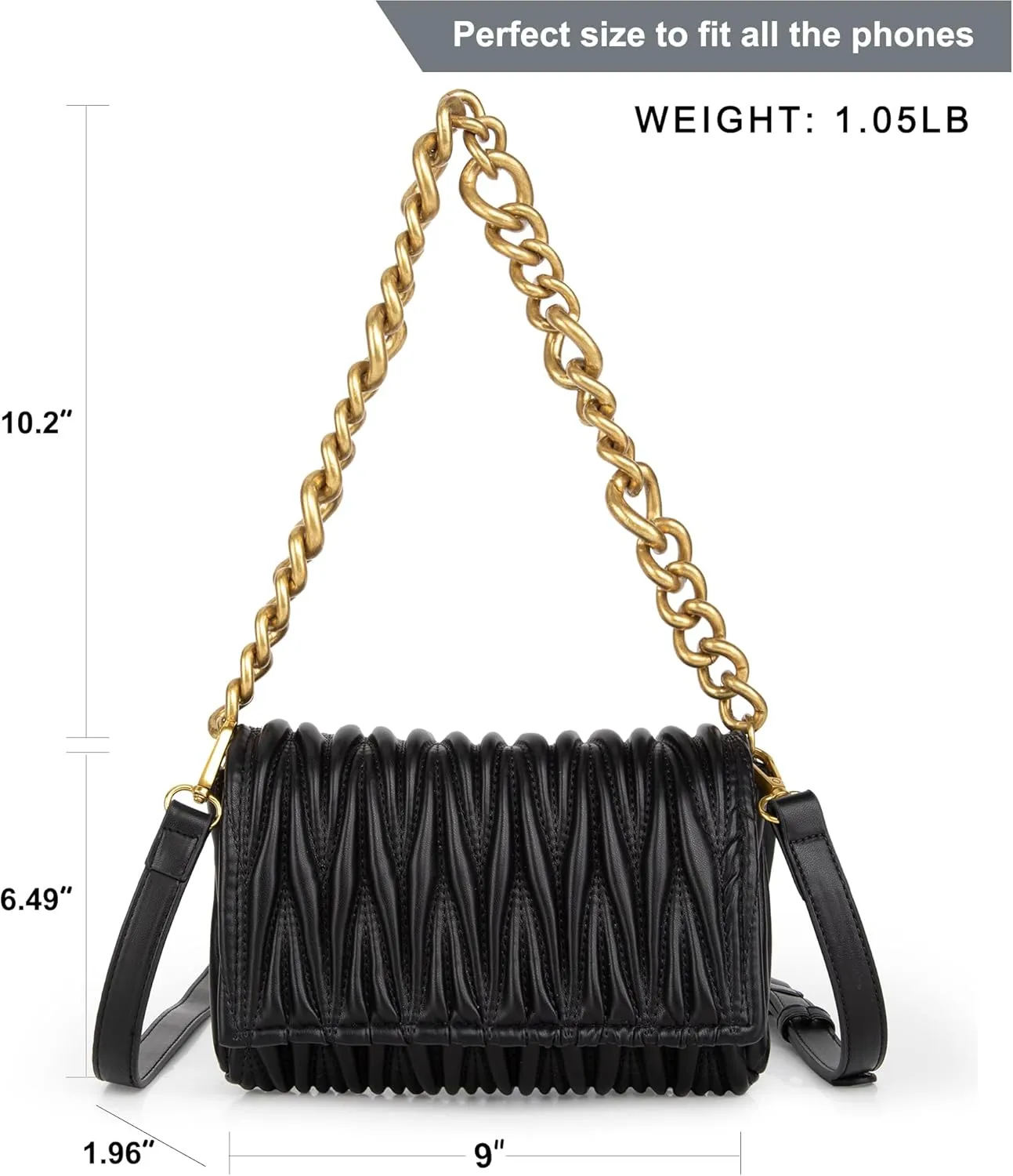 Montana West Quilted Handbags for Women Crossbody Bags Trendy Small Purses and Top Handle Handbags