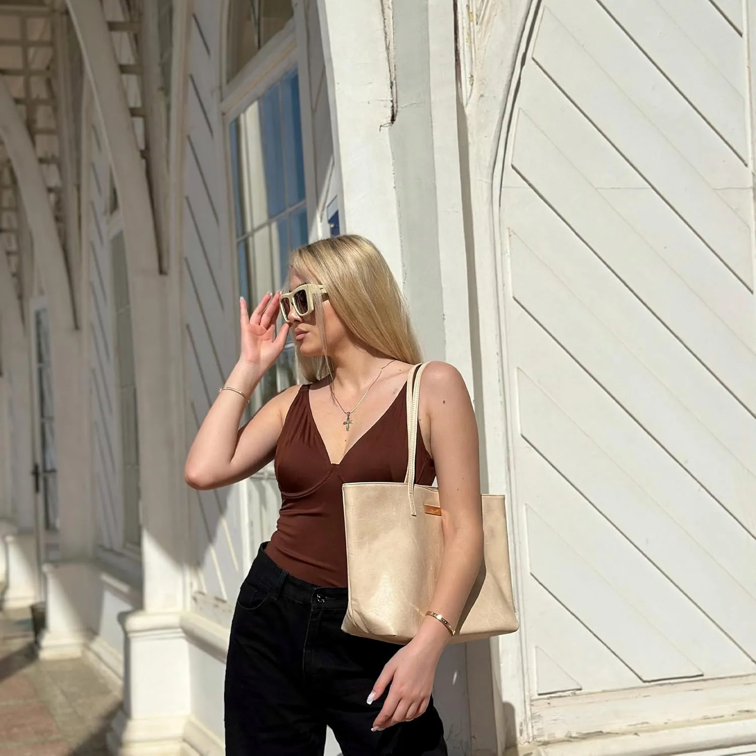 Montana West Tote Bags for Women Shoulder Handbag Casual Work Satchel Purses with Zipper