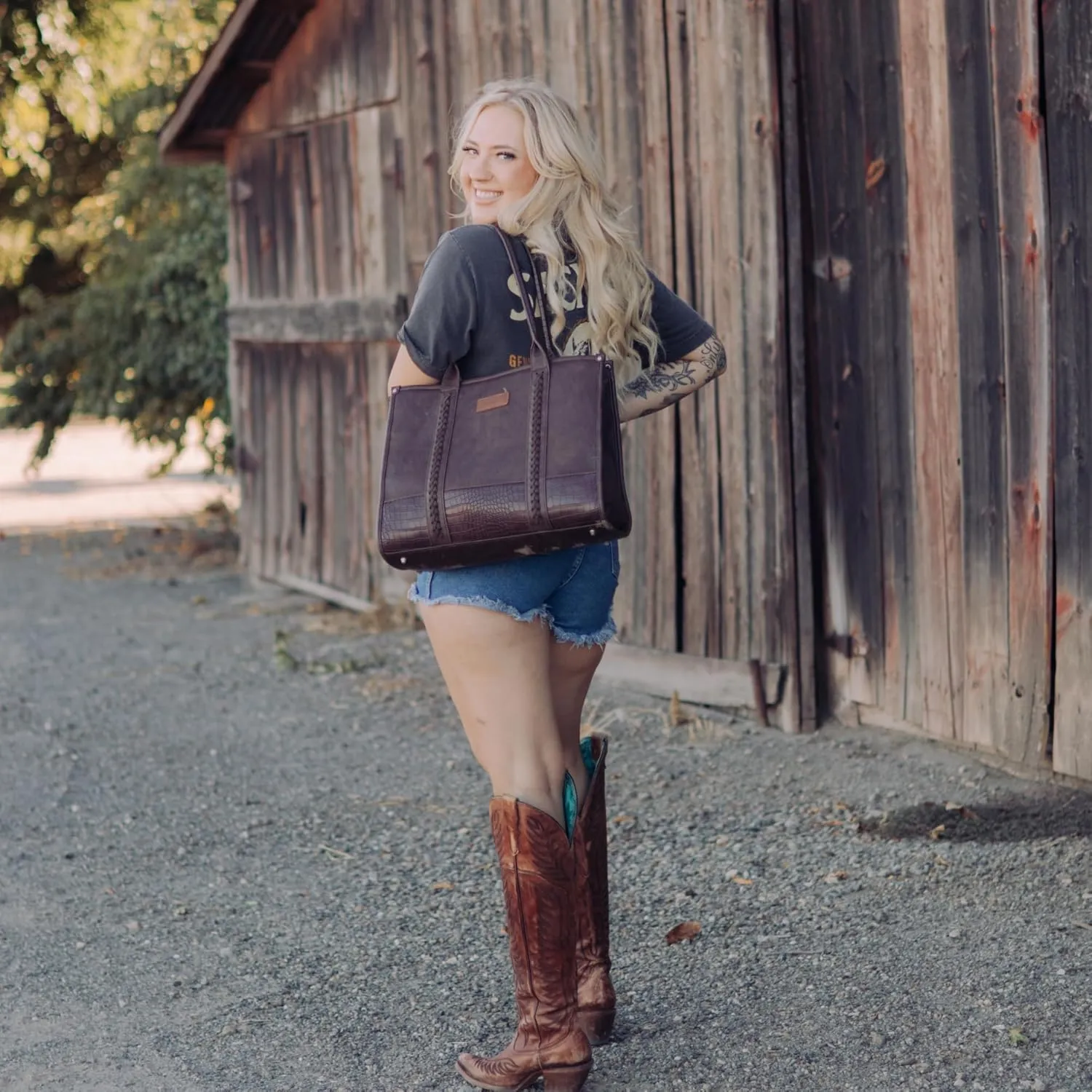 Montana West × Wrangler Tote Bag for Women Western Cow Print Purse Designer Top Handle Handbags
