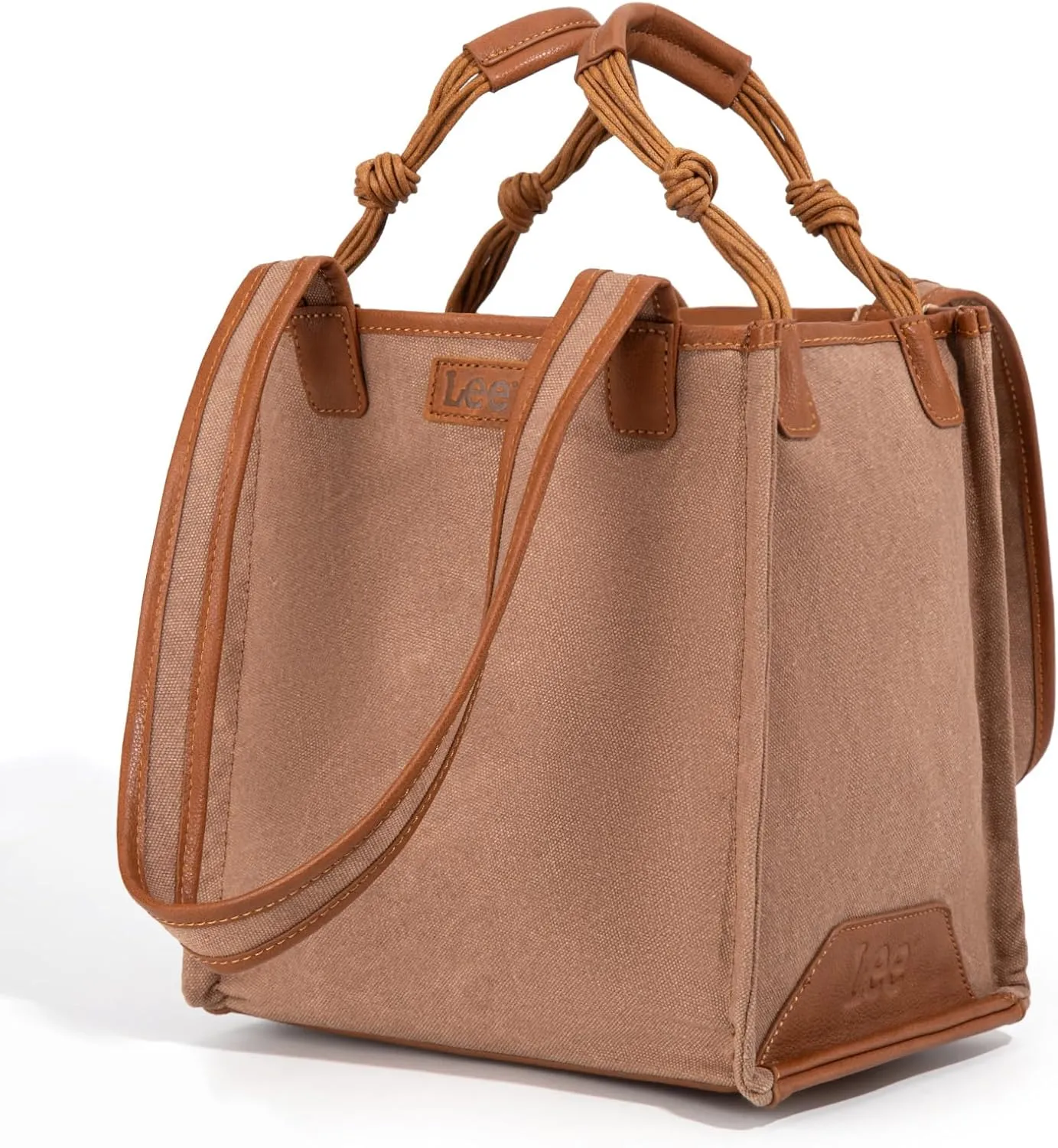 Montana West x Lee Canvas Tote Bag for Women Square Shoulder Handbag with Multiple Pockets for Work