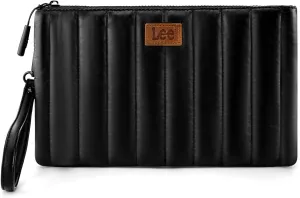 Montana West x Lee Large Wristlet Purse for Women Quilted Puffer Clutch Slim Wallet Handbags Holder Cell Phone Organizer