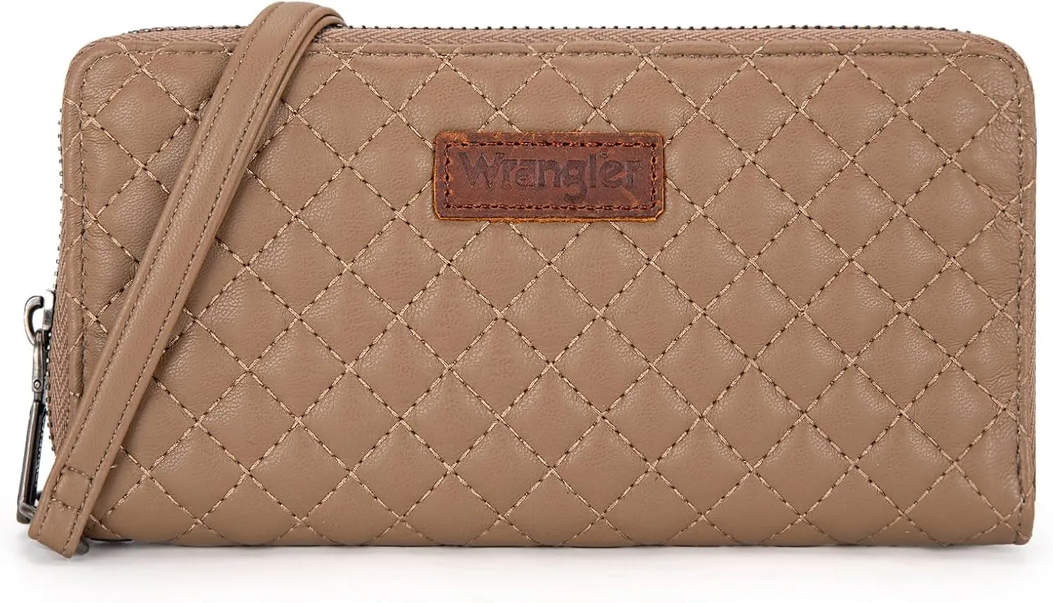 Montana West X Wrangler Large Quilted Wallet for Women with a Detachable Wristlet & Rfid Lining