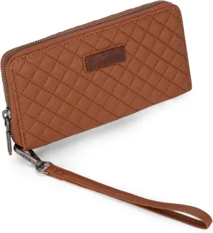 Montana West X Wrangler Large Quilted Wallet for Women with a Detachable Wristlet & Rfid Lining