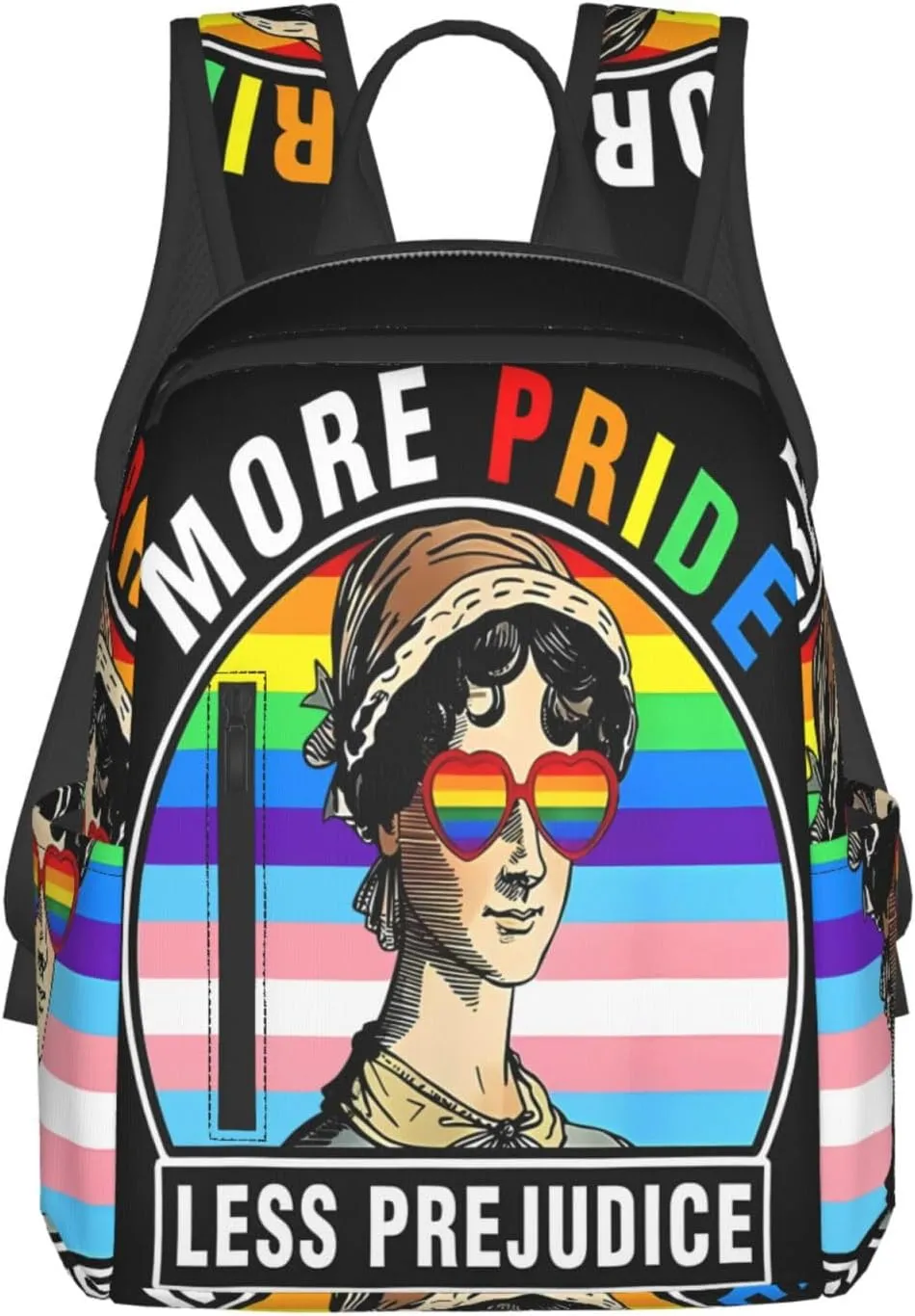 More Pride Less Prejudice LGBT Rainbow Gay Travel Laptop Backpack Casual Backpacks Double Shoulder Daypack Notebook Rucksack Work Bags Sports Bag for Gym Hiking Camping Beach