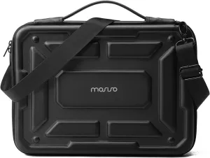 MOSISO Laptop Shoulder Bag Compatible with MacBook Air 13 inch M4 M3 M2 M1 / Pro 13 M2 M1, Waterproof Shockproof Carrying Case Bag, Black