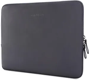 MOSISO Laptop Sleeve Bag 13.3 inch Compatible with MacBook Air/Pro, 13-13.3 inch Notebook, Compatible with MacBook Pro 14 2025-2021 M4 M3 M2 M1, PU Leather Padded Bag Waterproof Case, Space Gray
