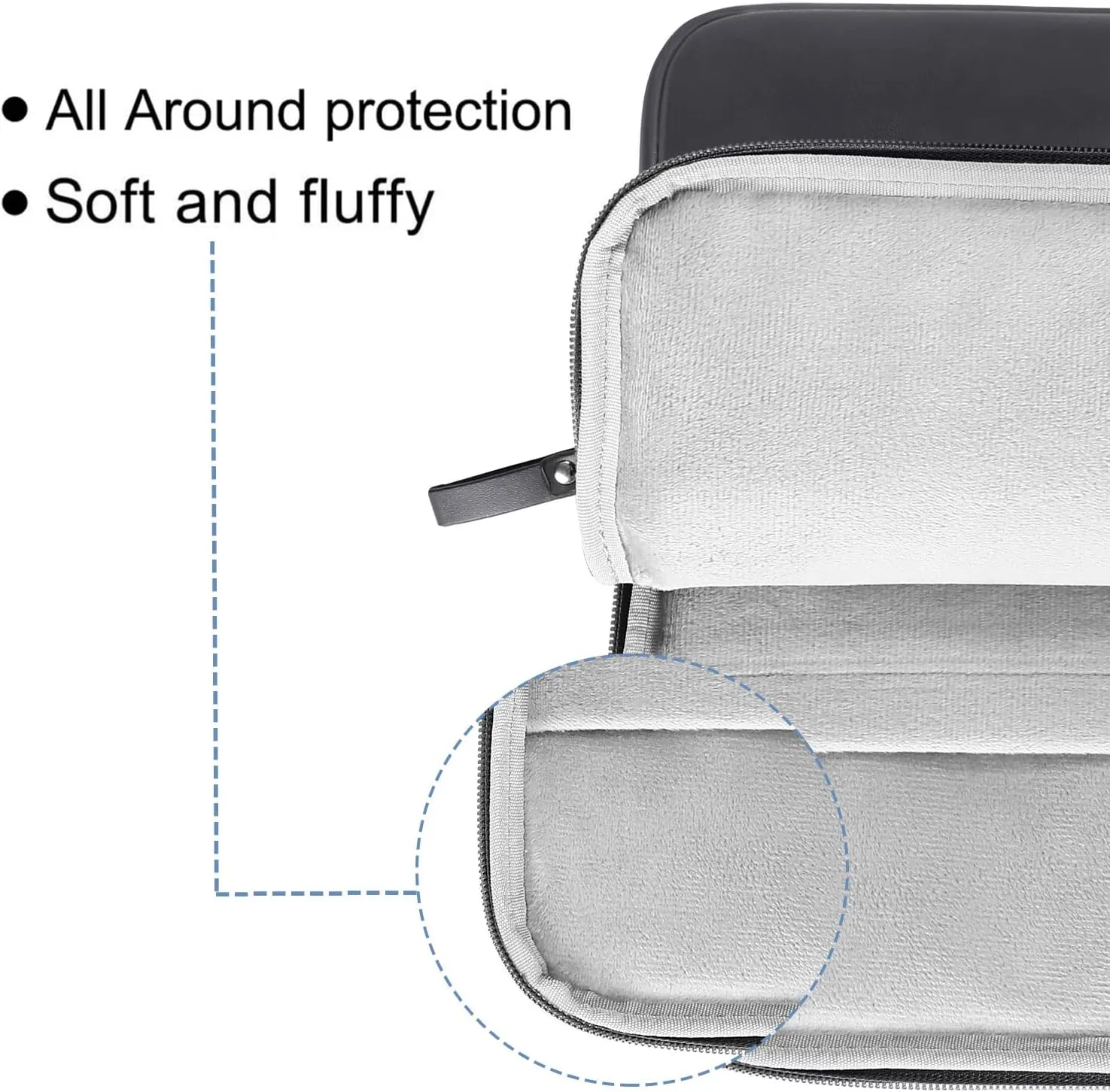 MOSISO Laptop Sleeve Bag 13.3 inch Compatible with MacBook Air/Pro, 13-13.3 inch Notebook, Compatible with MacBook Pro 14 2025-2021 M4 M3 M2 M1, PU Leather Padded Bag Waterproof Case, Space Gray