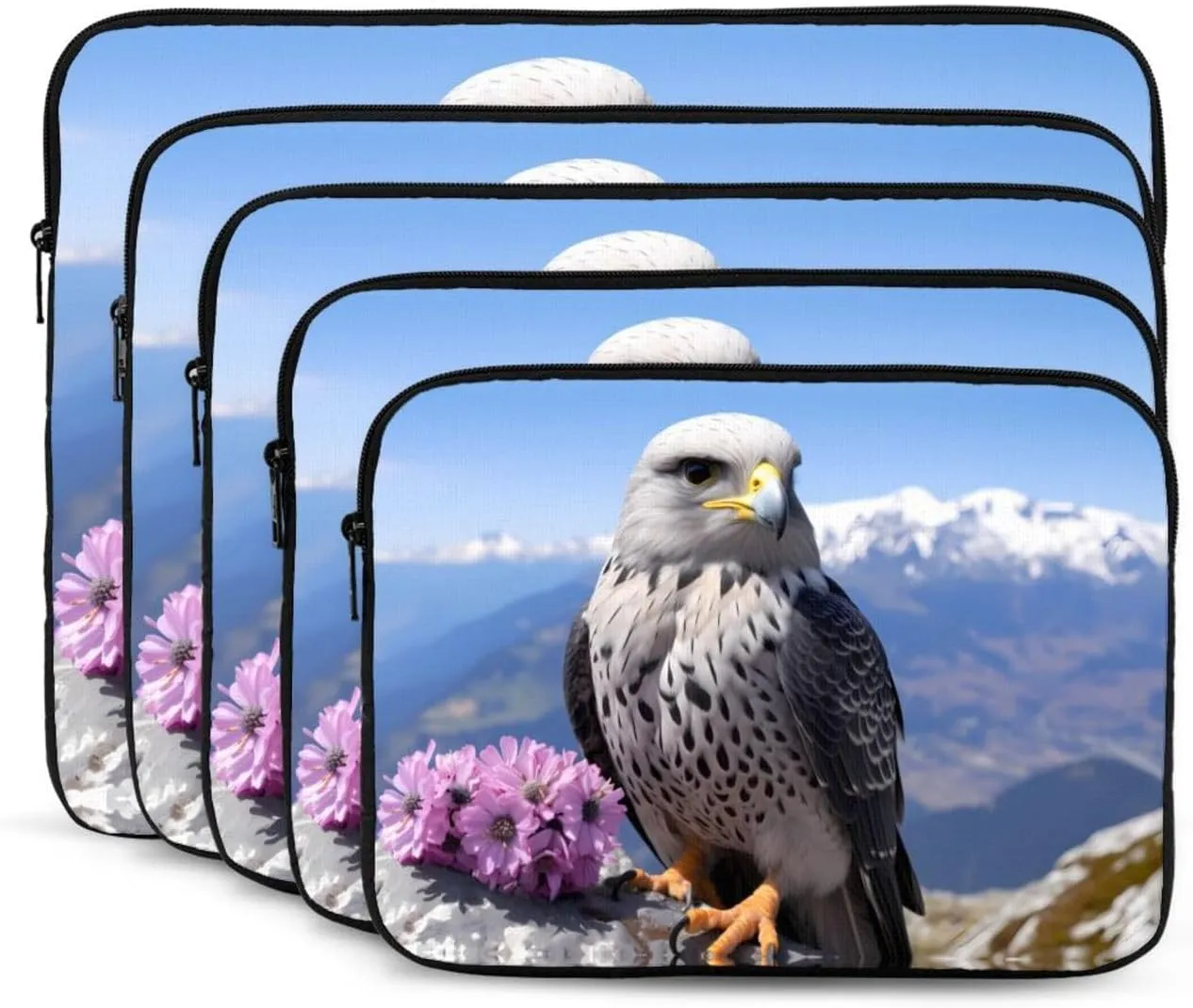 Mountain Top Falcon Pattern Shockproof Portable Laptop 17 inch Sleeve Bag for Men and Women - Ideal for Business Travel, School, and Daily Use