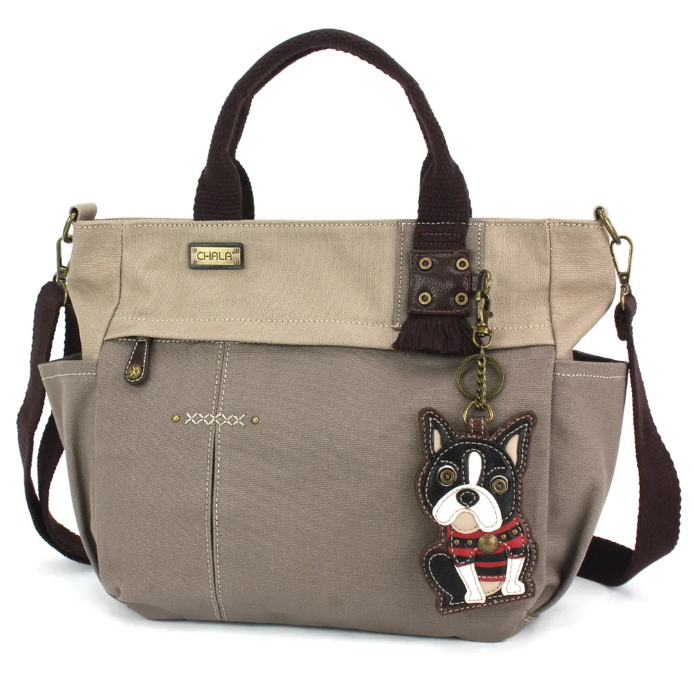 Multi Pocket Tote - Boston Terrier