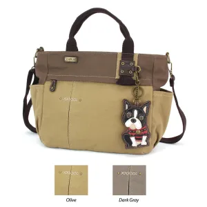 Multi Pocket Tote - Boston Terrier