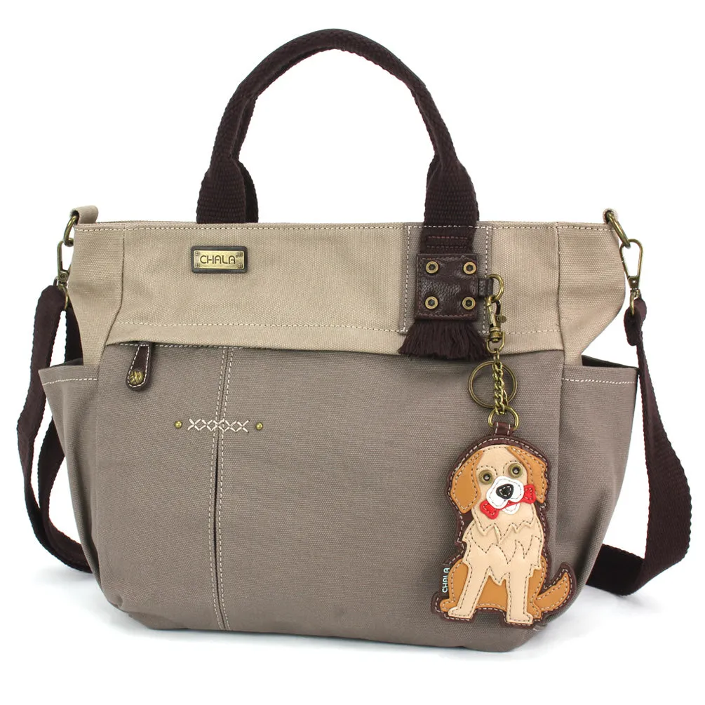 Multi Pocket Tote - Golden Retriever