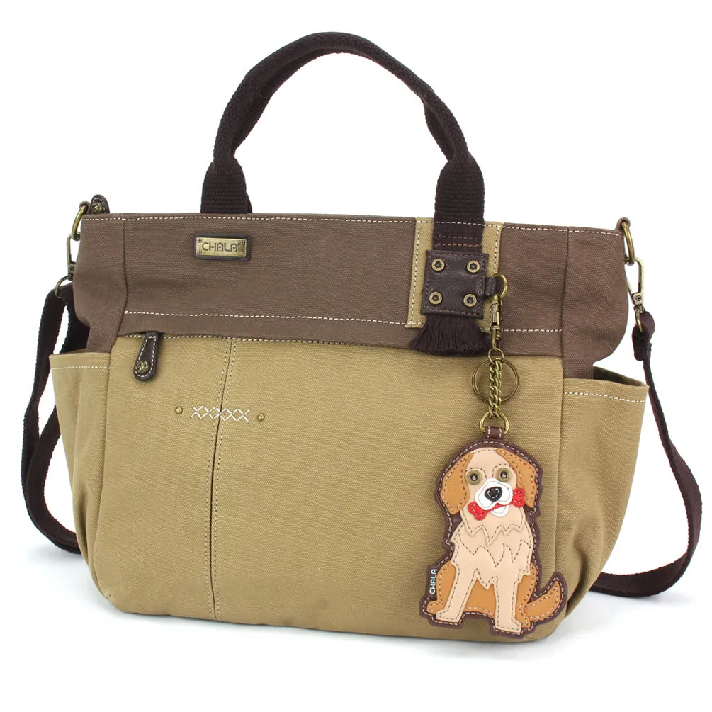 Multi Pocket Tote - Golden Retriever