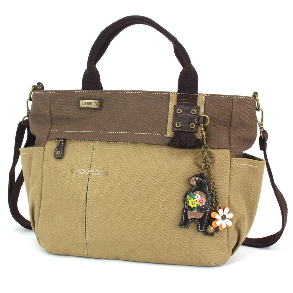 Multi Pocket Tote - Mini Keychain Bear
