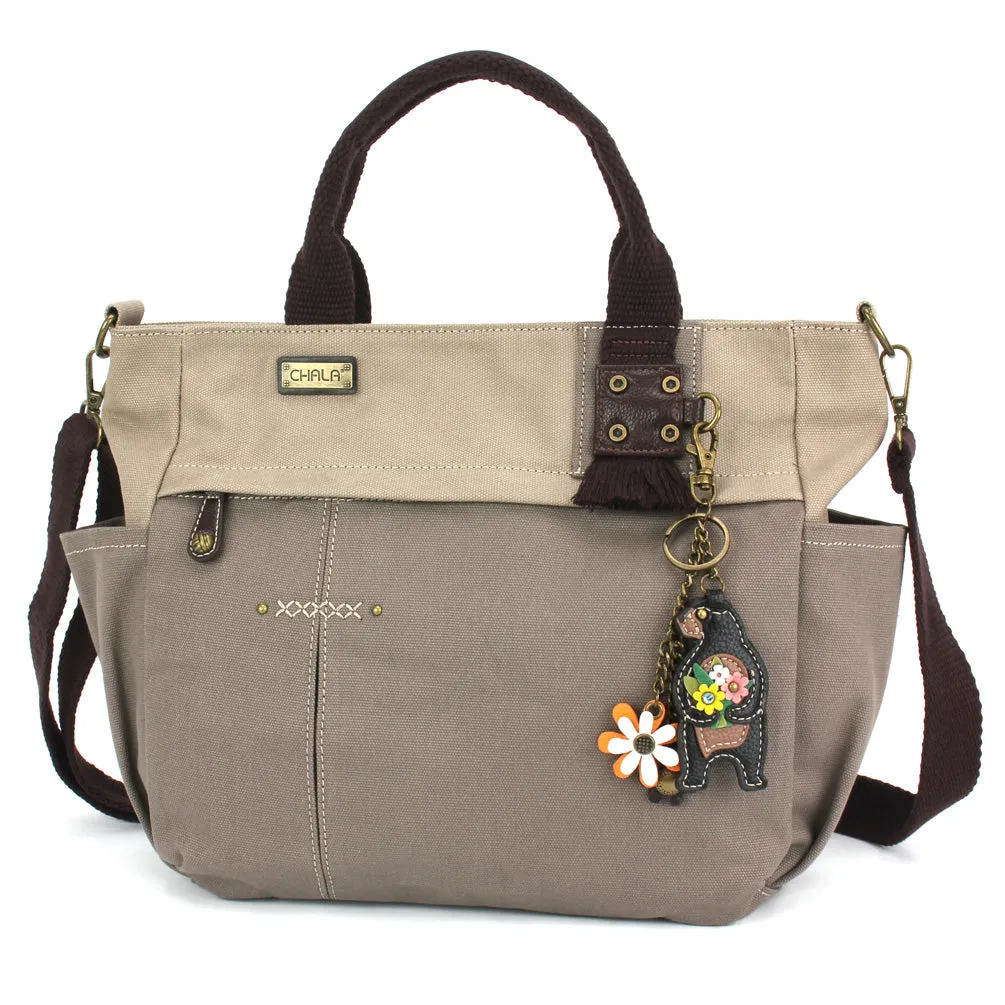 Multi Pocket Tote - Mini Keychain Bear