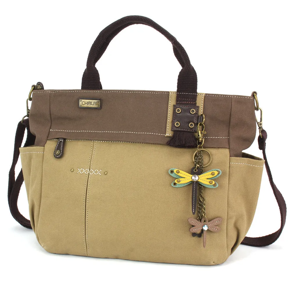 Multi Pocket Tote - Mini Keychain Dragonfly Yellow