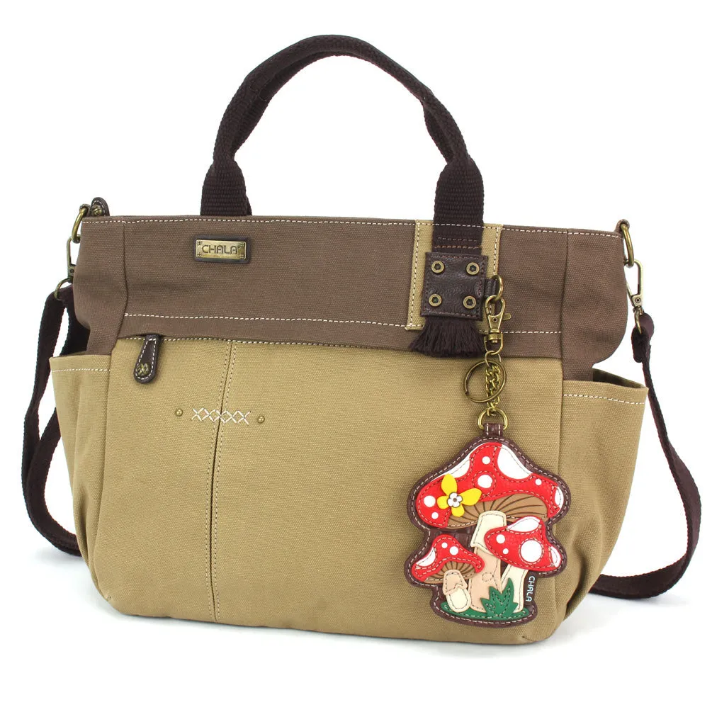 Multi Pocket Tote - Mushrooms