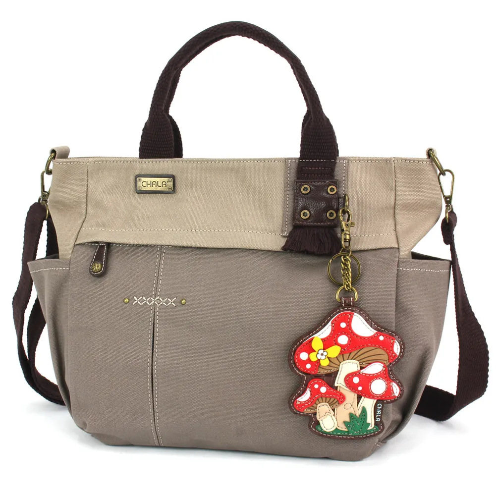 Multi Pocket Tote - Mushrooms