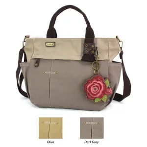 Multi Pocket Tote - Rose Red