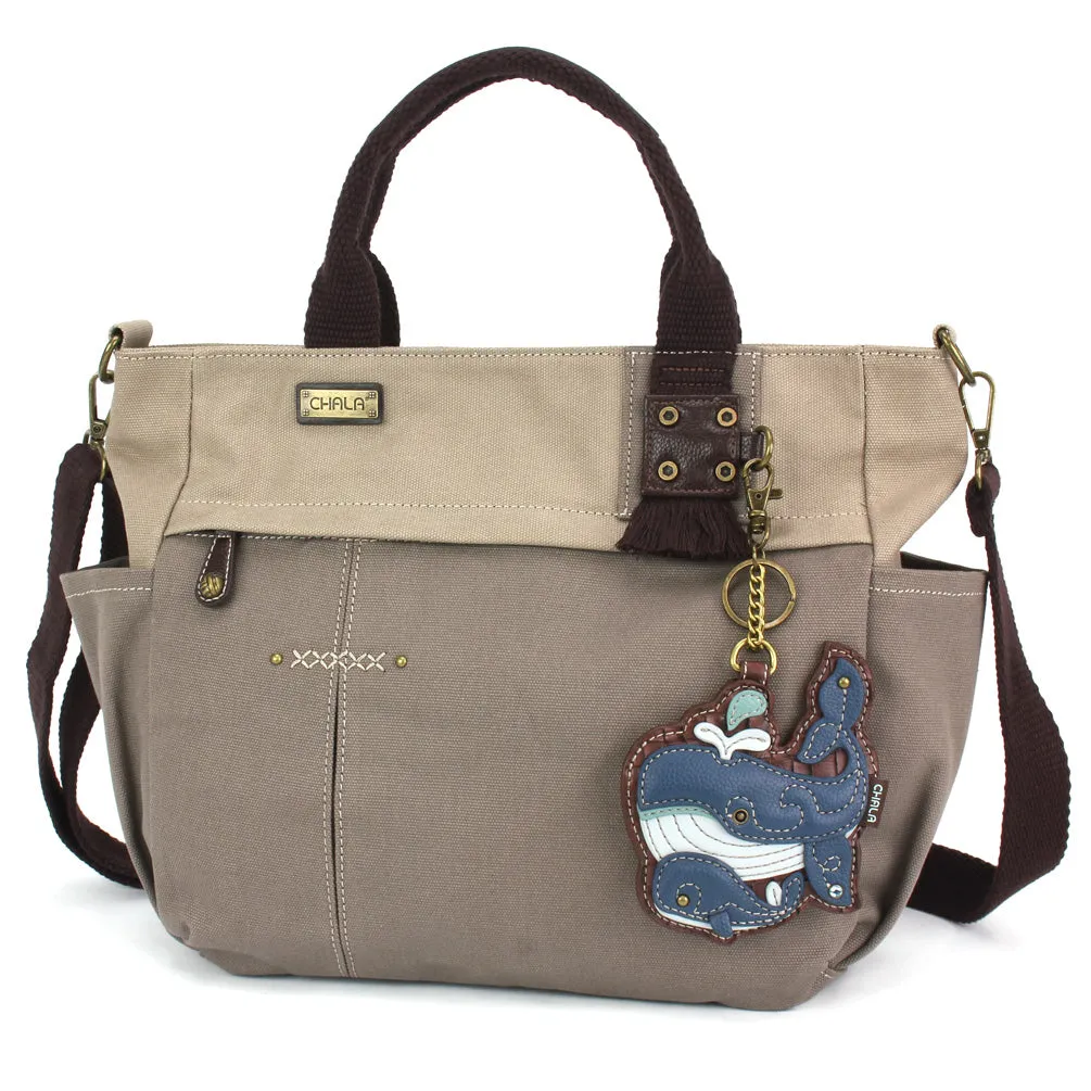 Multi Pocket Tote - Whale Family