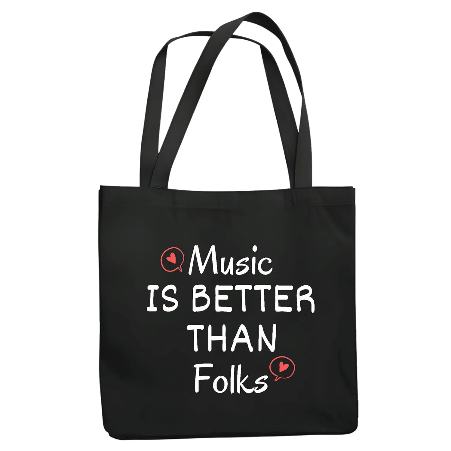 Music is better than Folk humor for Songwriter Musician Navy Black Multicolor Canvas Tote Bag