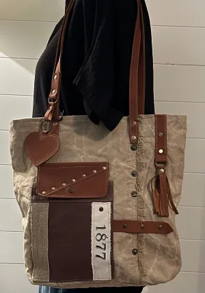 Myra Yesteryear Vintage Style Tote Bag