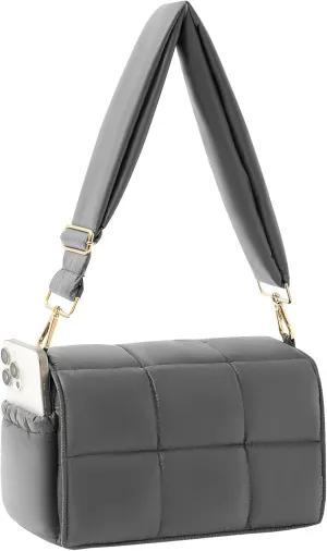 NAARIIAN Crossbody Bag for Women Quilted Puffer Purse Fashion Lightweight Travel Handbags Cute Small Shoulder Bag