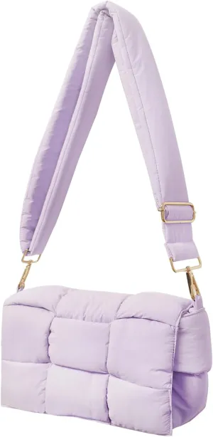 NAARIIAN Shoulder bags for women, Light-weight small puffer purses waterproof, hand-woven puffy bag crossbody handbag