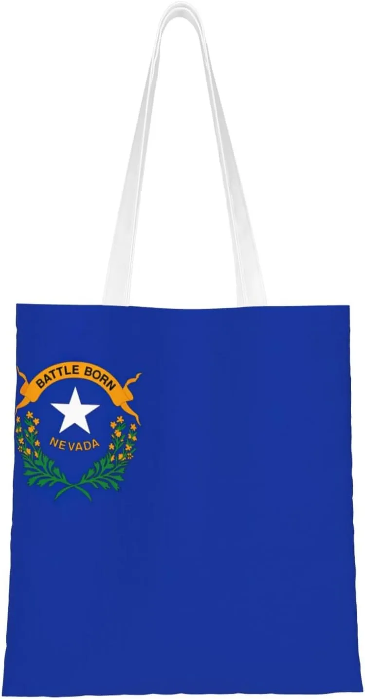Nevada State Flag print Canvas Tote Bag for Women,Womens Purse Handbags for Travel Beach Nurse College Gift
