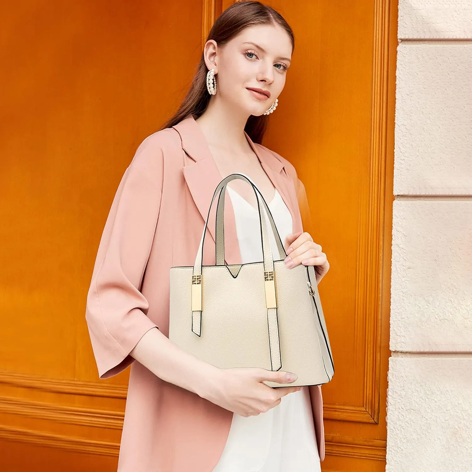 NICOLE & DORIS Handbags for Women Elegant Shoulder Bags Top Handle Bag Tote Ladies Crossbody Bags PU Leather Work Bag