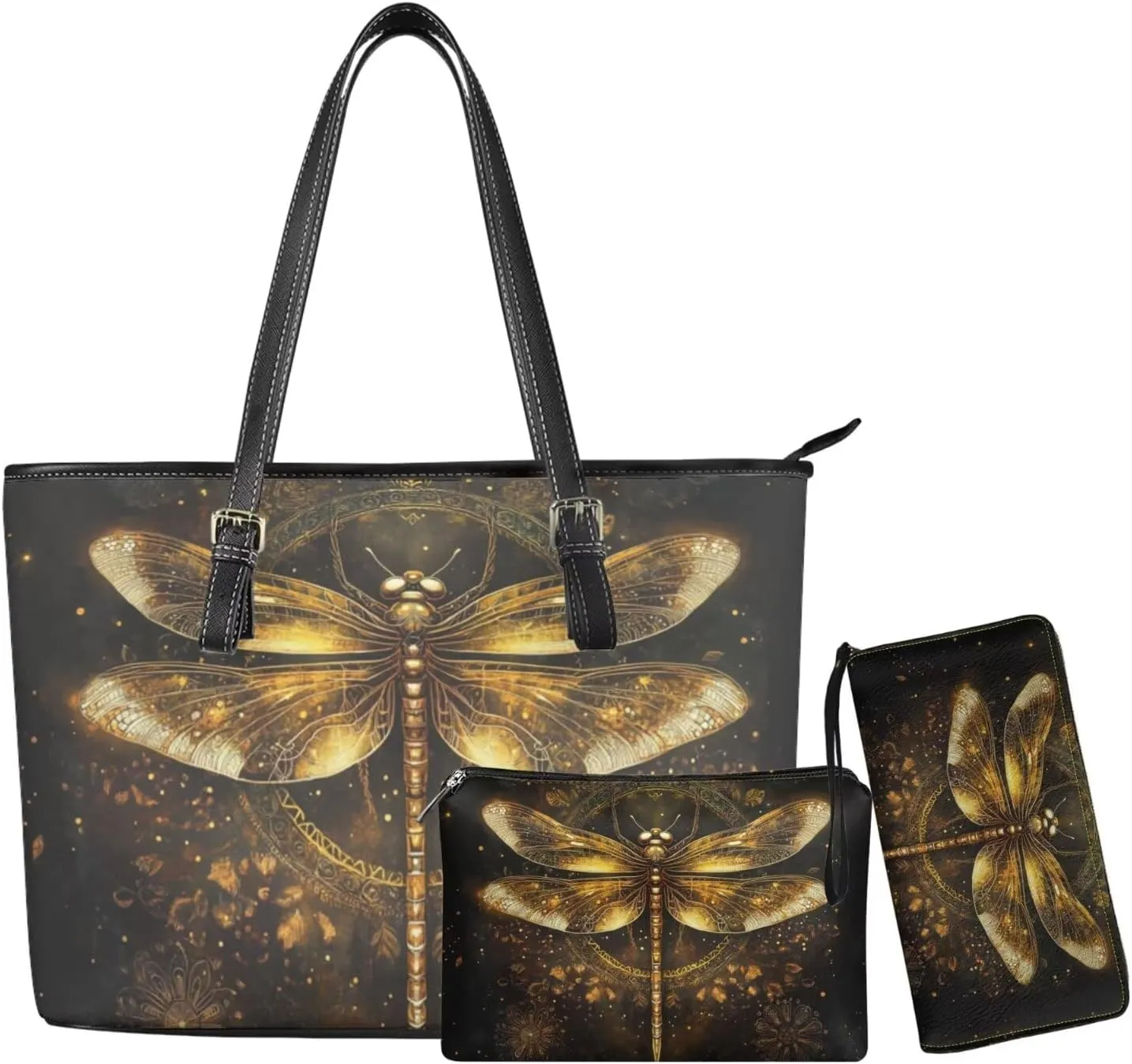 Novelty Handbag Wallet Purse for Women,Handbag Wallet Combo Personalized Hobo Bag Work Tote Bag with Wallet Set