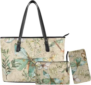 Novelty Handbag Wallet Purse for Women,Handbag Wallet Combo Personalized Hobo Bag Work Tote Bag with Wallet Set