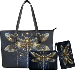 Novelty Handbag Wallet Purse for Women,Handbag Wallet Combo Personalized Hobo Bag Work Tote Bag with Wallet Set