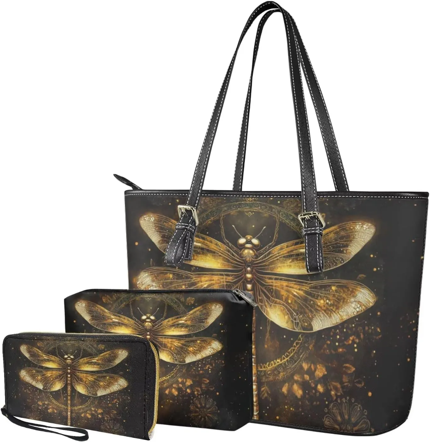 Novelty Handbag Wallet Purse for Women,Handbag Wallet Combo Personalized Hobo Bag Work Tote Bag with Wallet Set