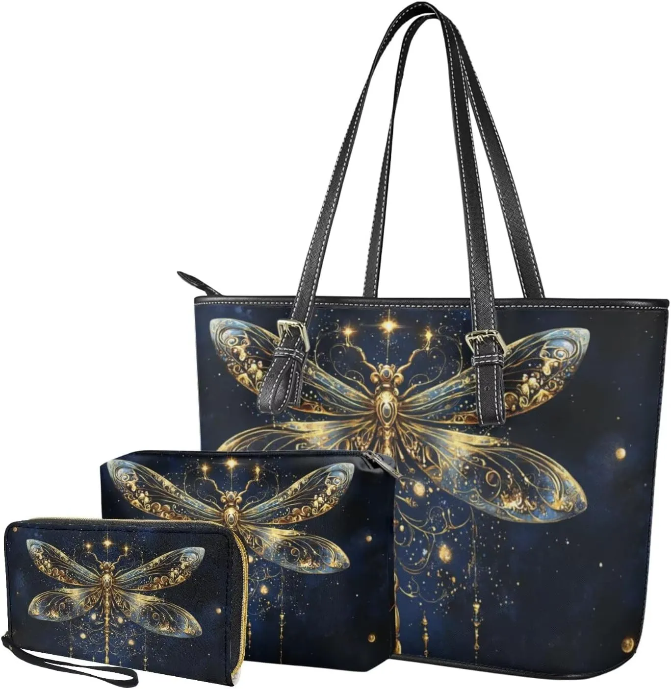 Novelty Handbag Wallet Purse for Women,Handbag Wallet Combo Personalized Hobo Bag Work Tote Bag with Wallet Set