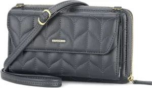 nuoku Womens RFID Wallet Purse Wristlet Crossbody Clutch with Zip Around 2 Strap