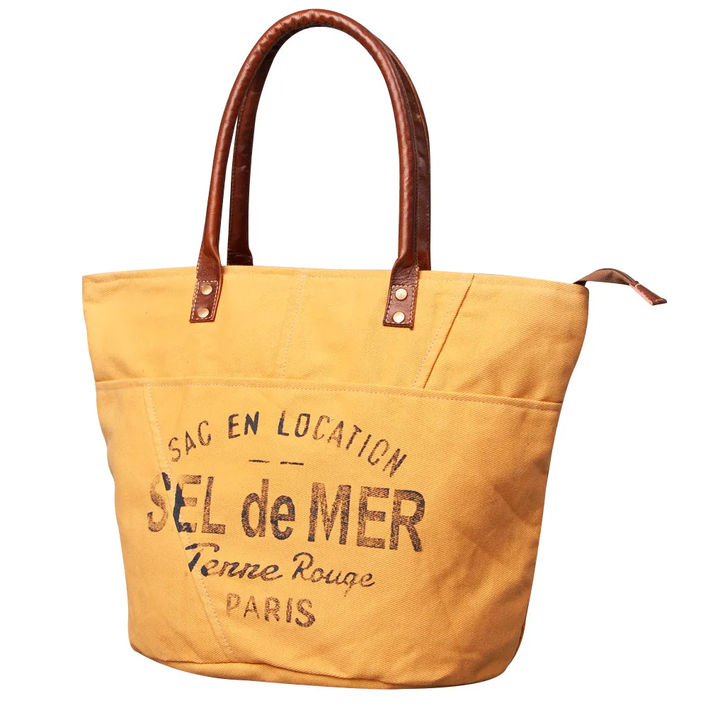 OHLAY KB467 TOTE Upcycled Canvas Genuine Leather women bag western handbag purse