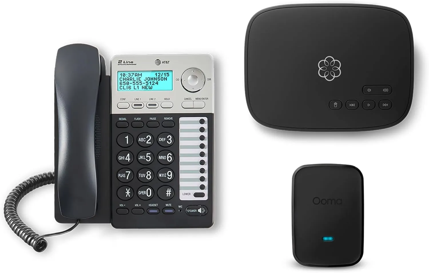 Ooma Home Office Phone Service Bundle with Concierge 24/7 Support. Includes Unlimited North America Calling, 2 Lines, 3-Way conferencing, Call Blocking, Mobile app. Subscription Required