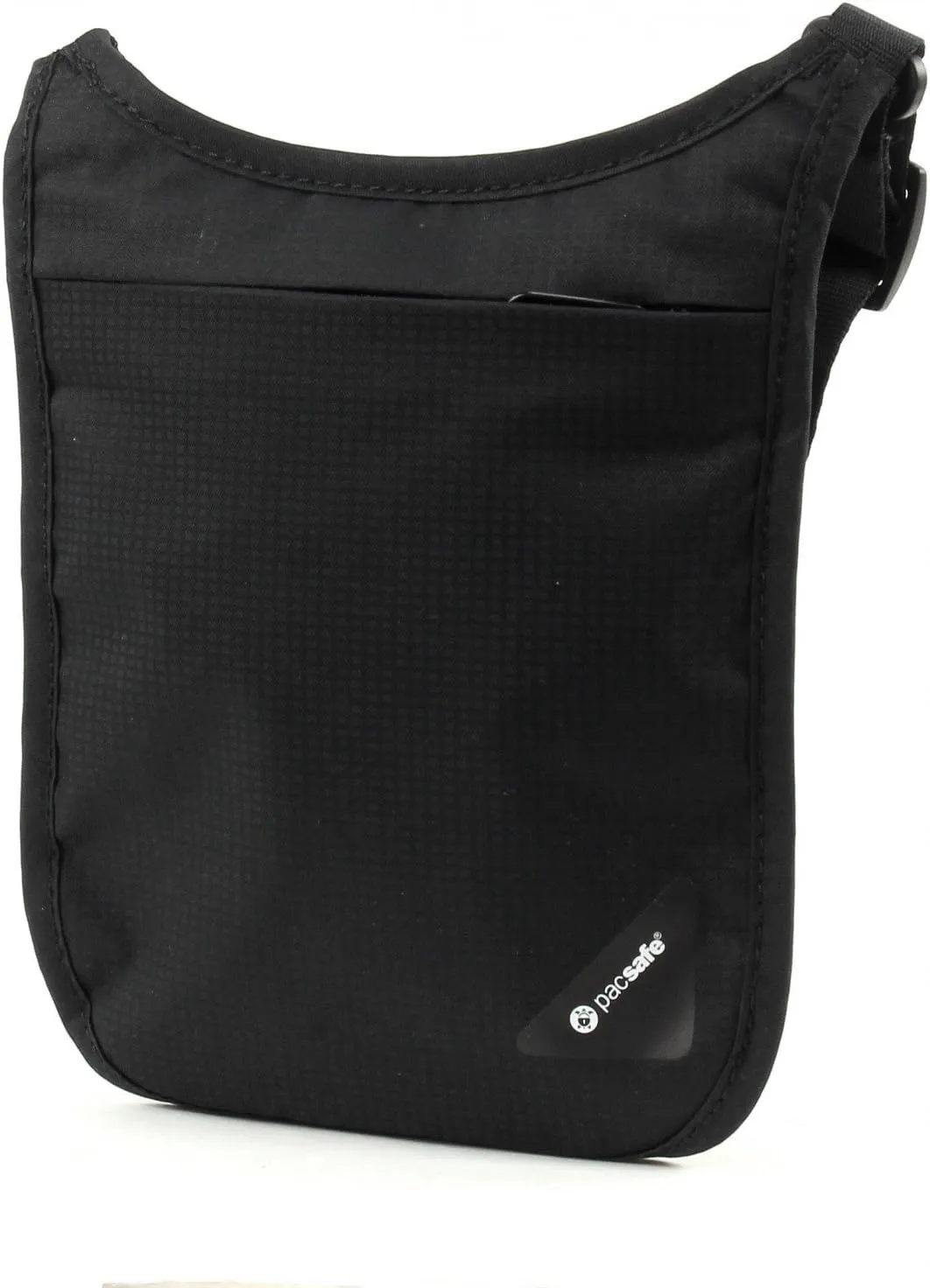 Pacsafe Coversafe V75 Anti-Theft RFID Blocking Passport Holder & Neck Pouch/Wallet - Fits up to Four Passports (or iPhone X) plus Credit Cards, for Women & Men (Black)