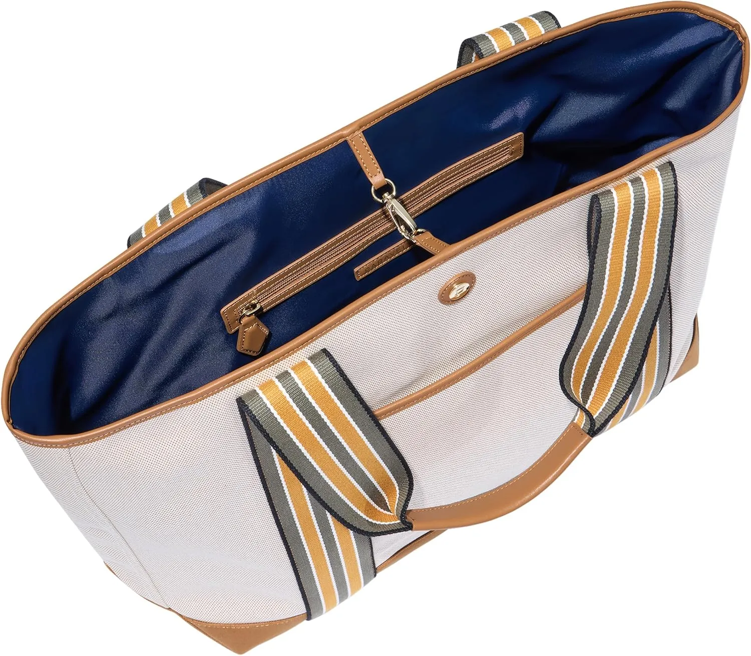 Paravel Cabana Tote Bag | Made with Recycled Canvas Material & Vegan Leather | Premium Tote Bag