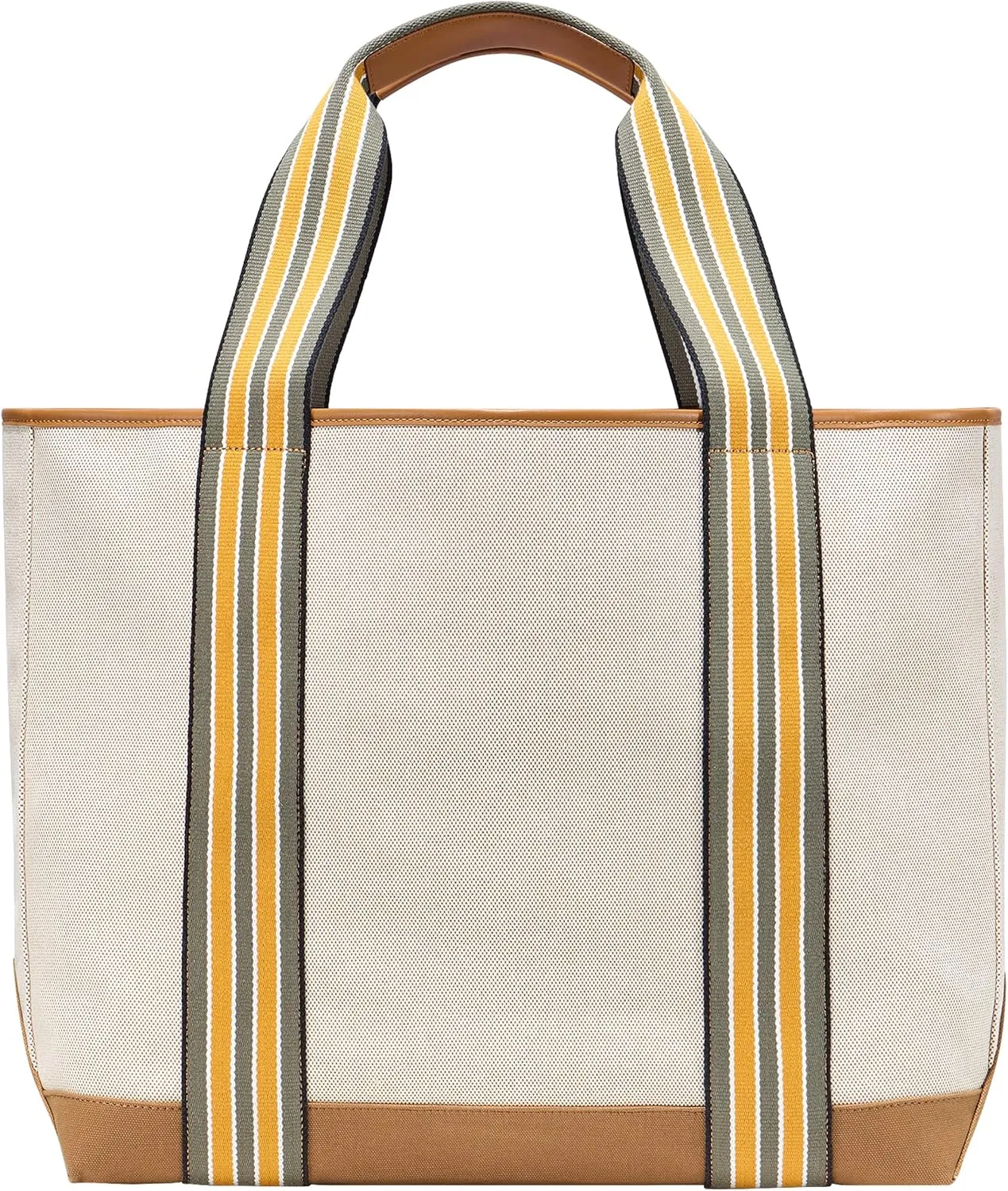 Paravel Cabana Tote Bag | Made with Recycled Canvas Material & Vegan Leather | Premium Tote Bag