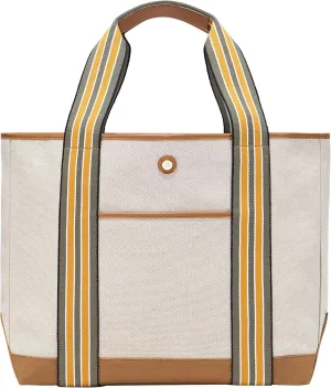 Paravel Cabana Tote Bag | Made with Recycled Canvas Material & Vegan Leather | Premium Tote Bag