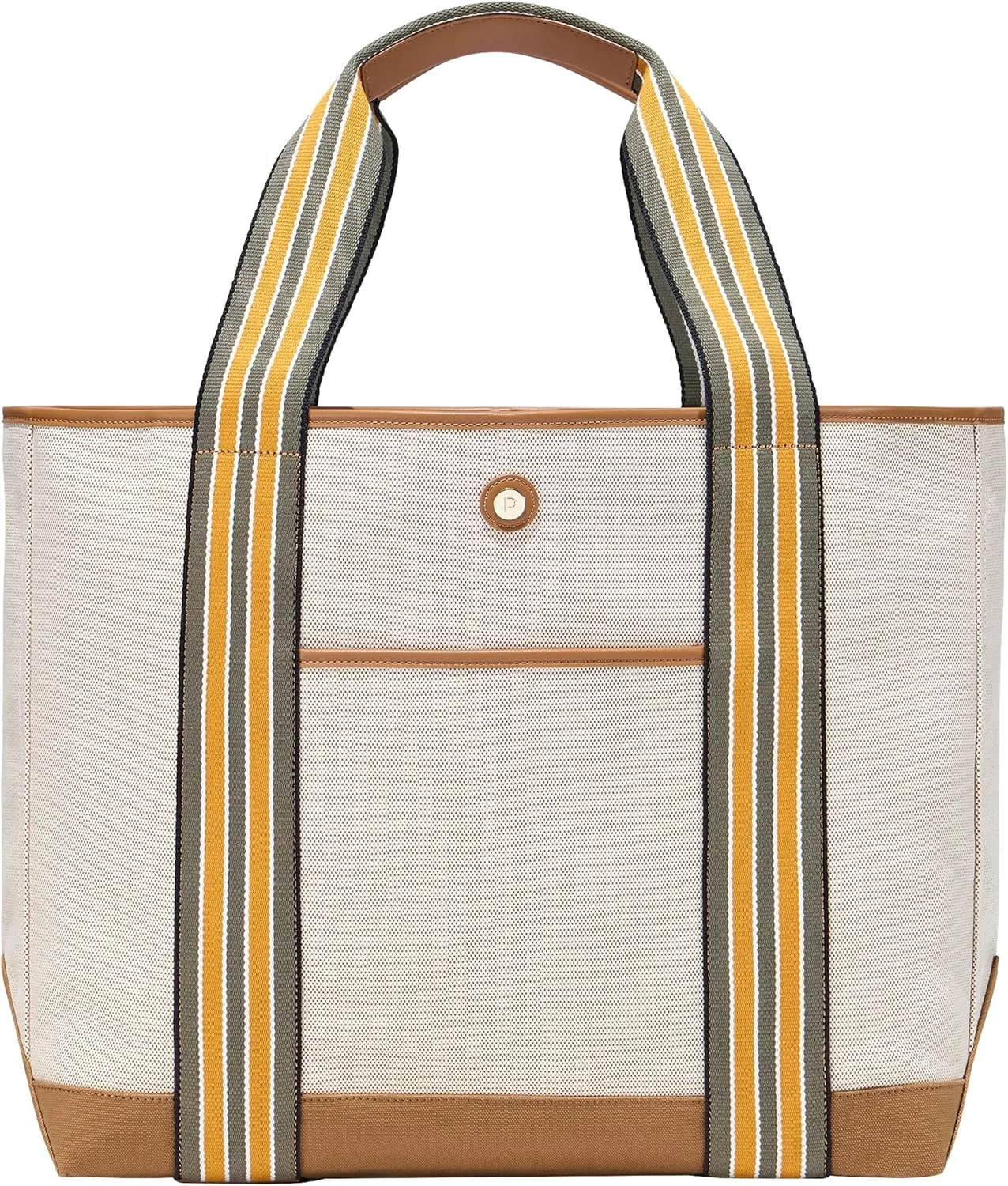 Paravel Cabana Tote Bag | Made with Recycled Canvas Material & Vegan Leather | Premium Tote Bag
