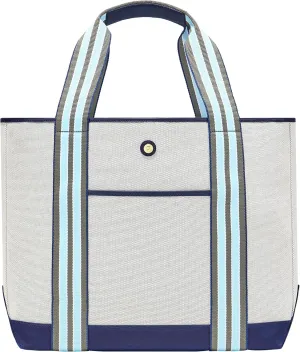 Paravel Cabana Tote Bag | Made with Recycled Canvas Material & Vegan Leather | Premium Tote Bag