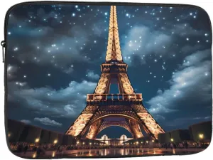 Paris Tower Pattern Shockproof Portable Laptop 15 inch Sleeve Bag for Men and Women - Ideal for Business Travel, School, and Daily Use