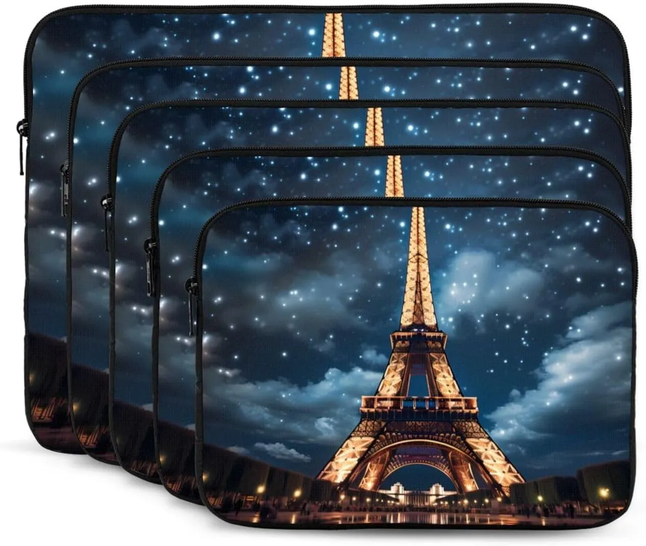 Paris Tower Pattern Shockproof Portable Laptop 15 inch Sleeve Bag for Men and Women - Ideal for Business Travel, School, and Daily Use