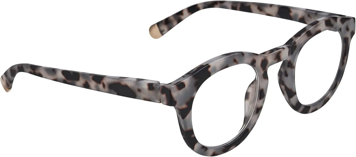 Peepers by PeeperSpecs Oprah's Favorite Women's Round Stardust Blue Light Blocking Reading Glasses and No Correction Eyewear