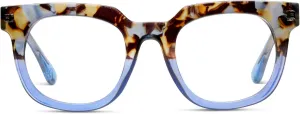 Peepers by PeeperSpecs Women's Showbiz Square Blue Light Blocking Reading Glasses