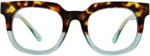 Peepers by PeeperSpecs Women's Showbiz Square Blue Light Blocking Reading Glasses