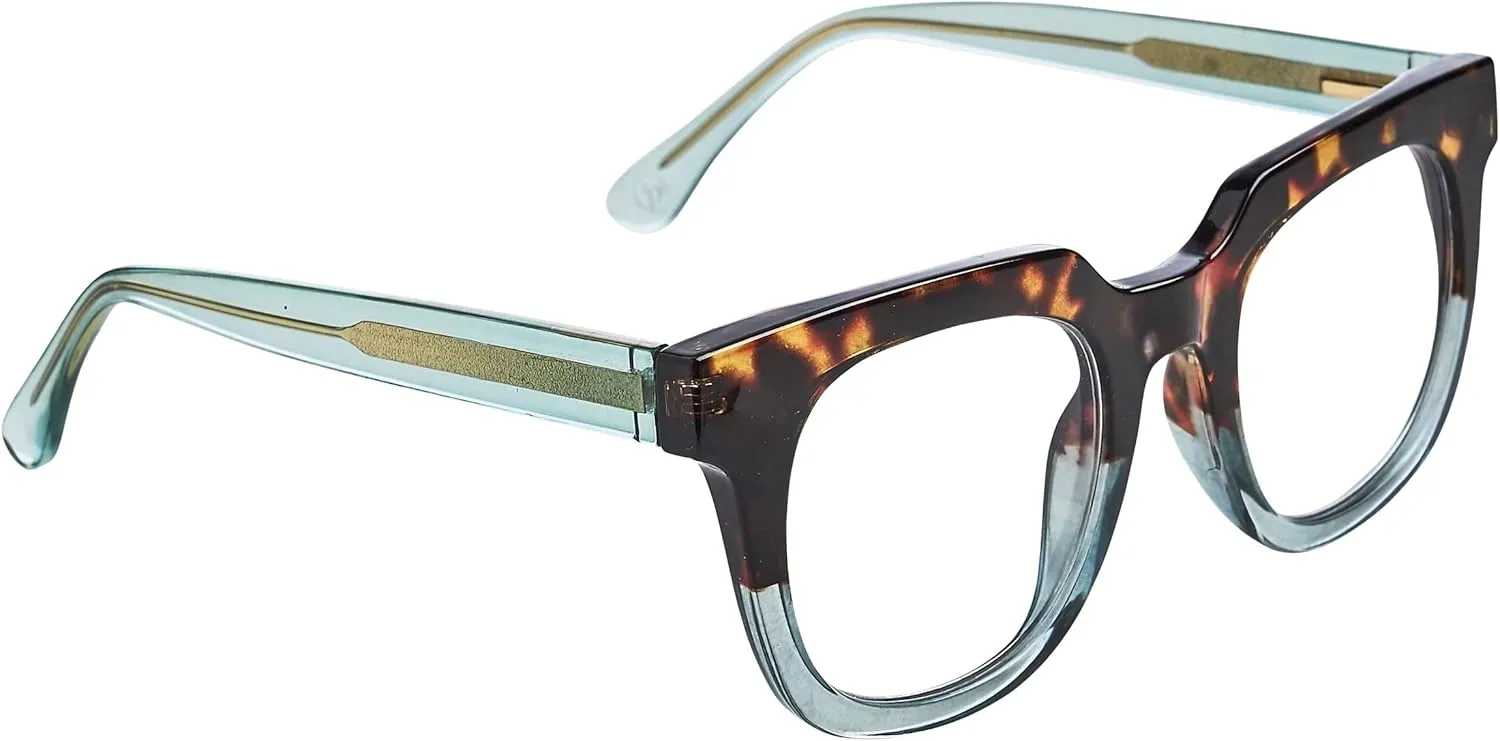 Peepers by PeeperSpecs Women's Showbiz Square Blue Light Blocking Reading Glasses